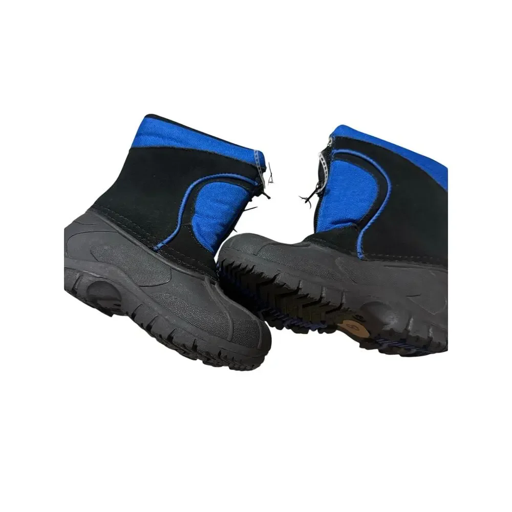 Totes Kids Size 8 Waterproof Snow Boots Black Blue NWT Winter